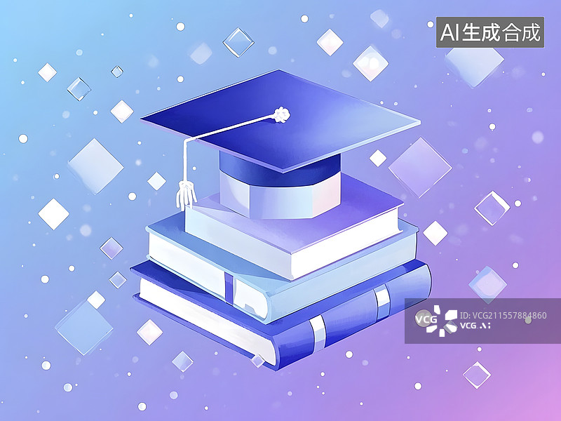 【AI数字艺术】毕业季插画图片素材