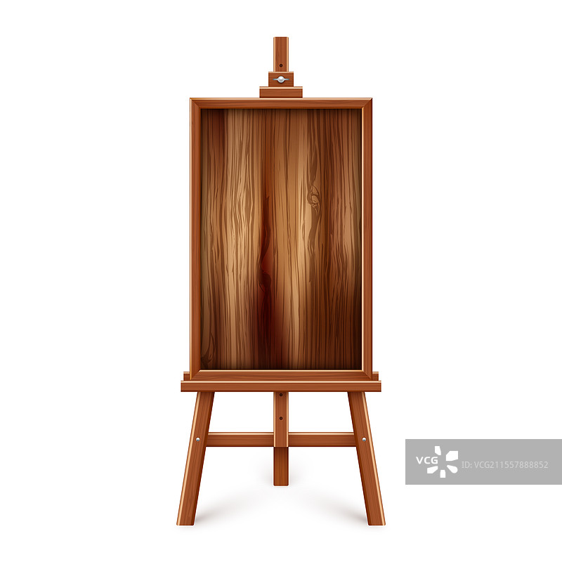 木制黑板架上的空白黑板图片素材
