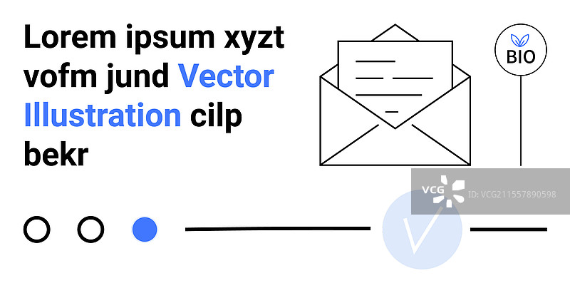 信封、信件、生物标签、文本占位符和图片素材