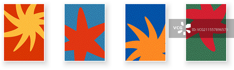 色彩斑斓的海星抽象艺术图片素材