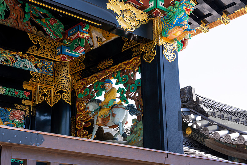 日本京都著名旅游景点净土宗本愿寺派本山西本愿寺华丽的国宝唐门图片素材