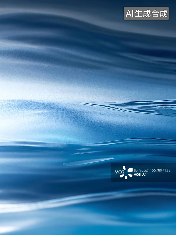 【AI数字艺术】静谧深邃水波纹理图片素材