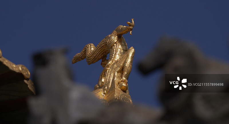 五台山显通寺始建于东汉时期是中国最早的佛寺之一与洛阳白马寺同为“释源宗祖”是五台山五大禅处之一全山寺图片素材