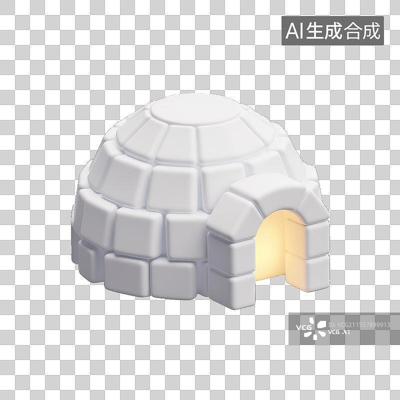 【AI数字艺术】极地冰屋的温暖光芒，冰雪世界，南极冰屋图片素材