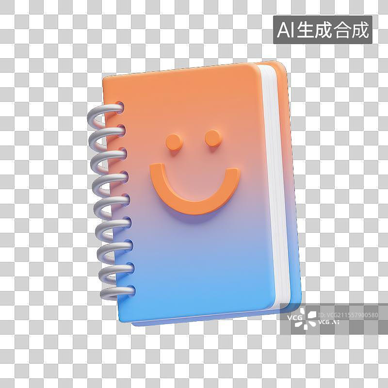 【AI数字艺术】文艺清新记事本，3D记事本笔记本，本子图片素材