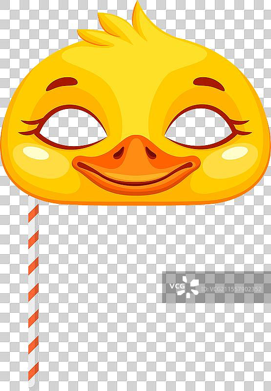 节日生日派对用的小鸭面具图片素材