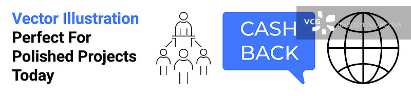 层级结构的现金返还优惠和全球范围图片素材