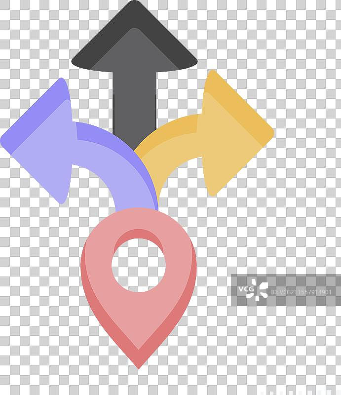 与导航相关的图标方向符号扁平设计图片素材