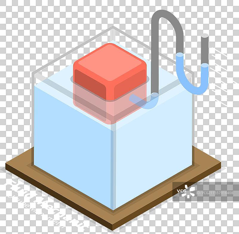 流体的三维等距平面图图片素材