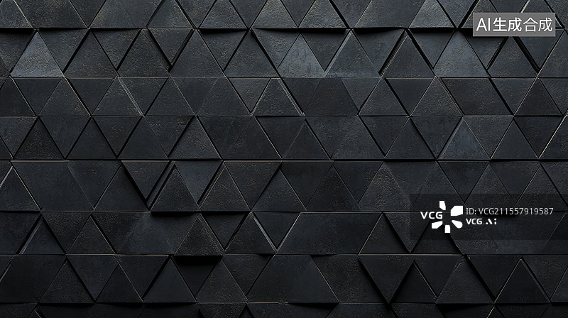 【AI数字艺术】三角形深色科技纹理背景图片素材