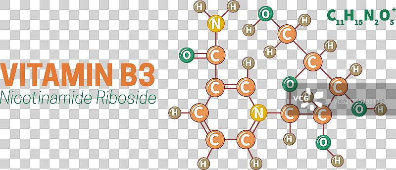 维生素B3烟酰胺核苷分子图片素材