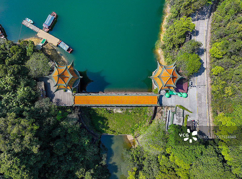 广东省肇庆市鼎湖山国家级自然保护区航拍图片素材