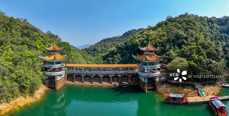 广东省肇庆市鼎湖山国家级自然保护区航拍图片素材