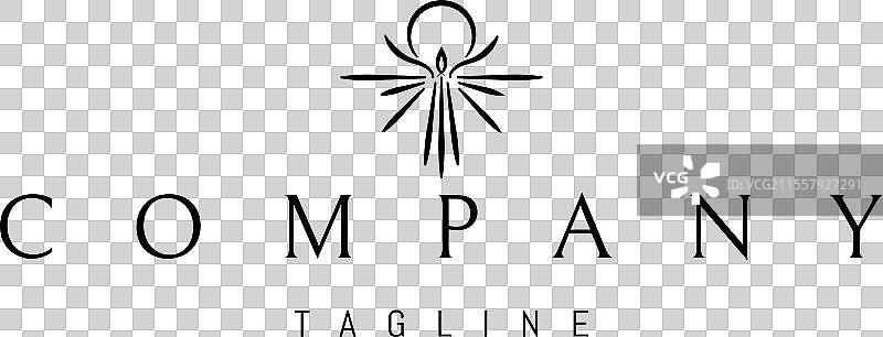 一个带有抽象天使形象的标志图片素材