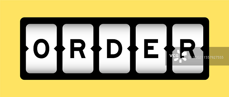 带有黑色文字顺序的插槽横幅图片素材