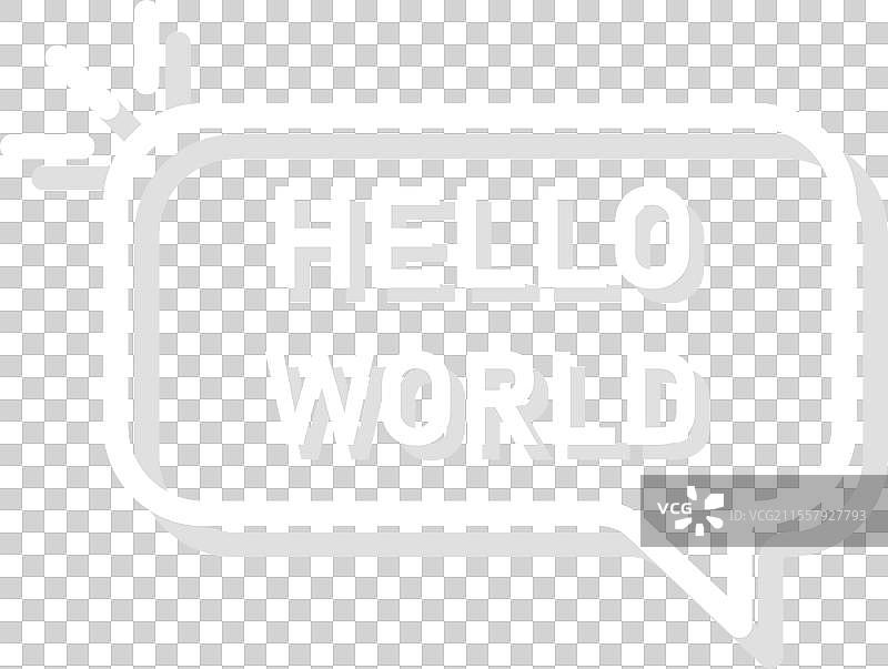 扁平风格的问候气泡图标，包含“嗨”的信息图片素材