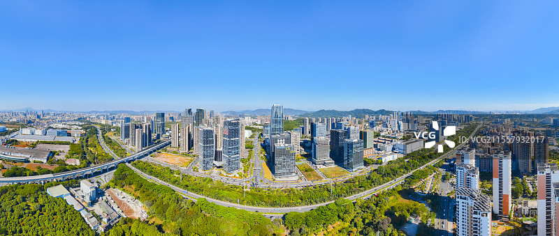 光明区凤凰城航拍全景图片素材