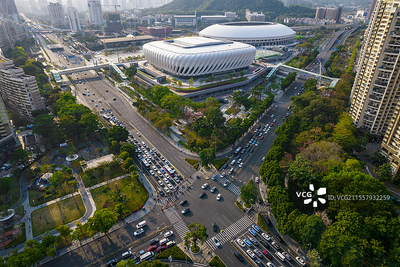 深圳市体育场建筑全景图片素材