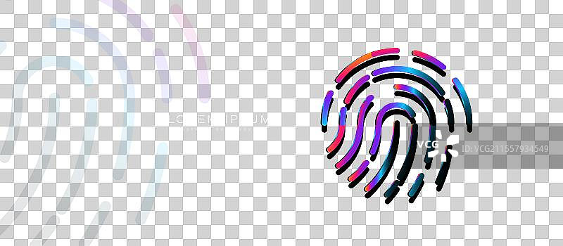 指纹标志网络安全技术图片素材