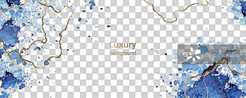 蓝色背景的抽象水彩艺术图片素材