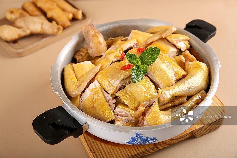 汽锅蒸鸡鸡肉中式菜品图片素材