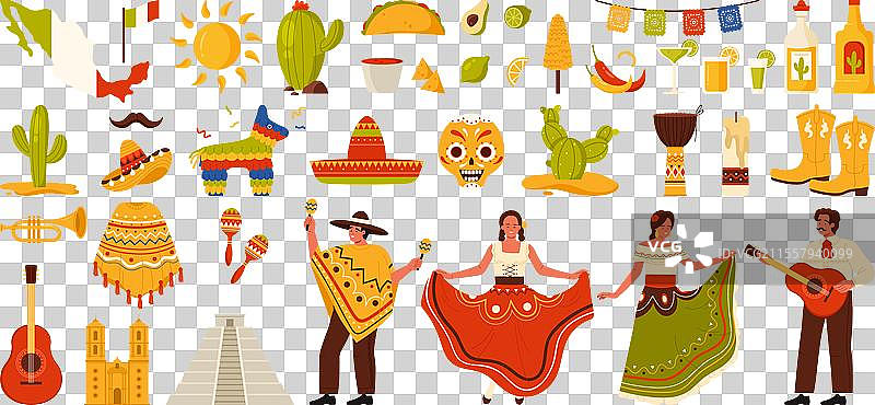 前往墨西哥，享受墨西哥美食和狂欢节图片素材