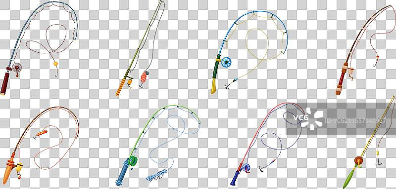 钓鱼竿套装，适合垂钓使用的钓竿图片素材