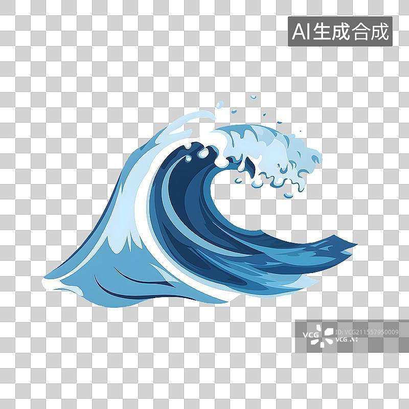 【AI数字艺术】海浪图片素材