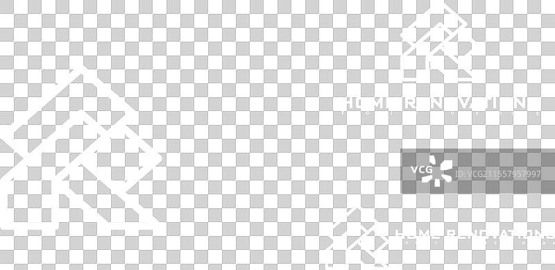 抽象的字母R或RR建筑初始标志图片素材