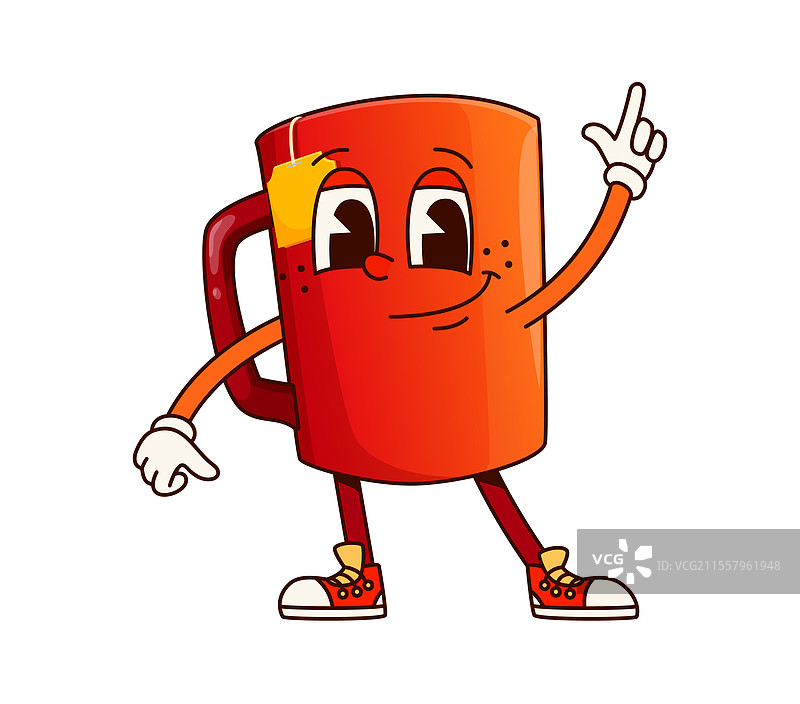 茶杯 热饮 酷炫 快乐角色图片素材