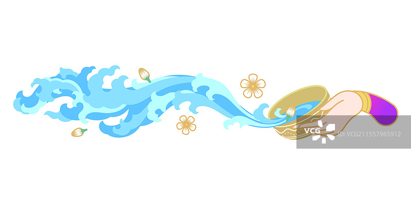 宋干节庆祝活动金色水碗图片素材