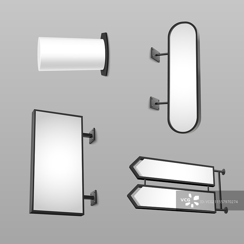 墙面安装设计的标识样本集图片素材