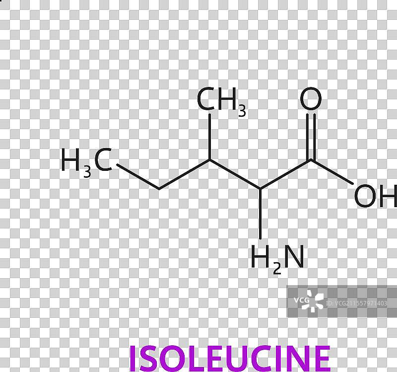 异亮氨酸氨基酸化学分子式图片素材