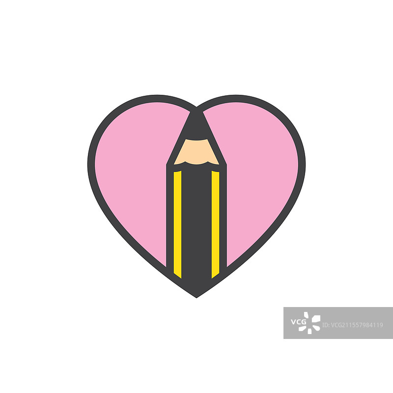 扁平风格的铅笔图标图片素材