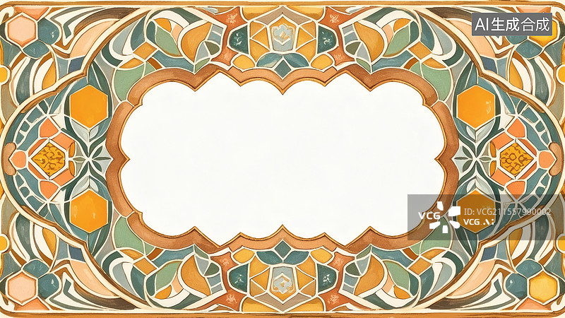 【AI数字艺术】装饰艺术风格框架2D卡通最大图片素材