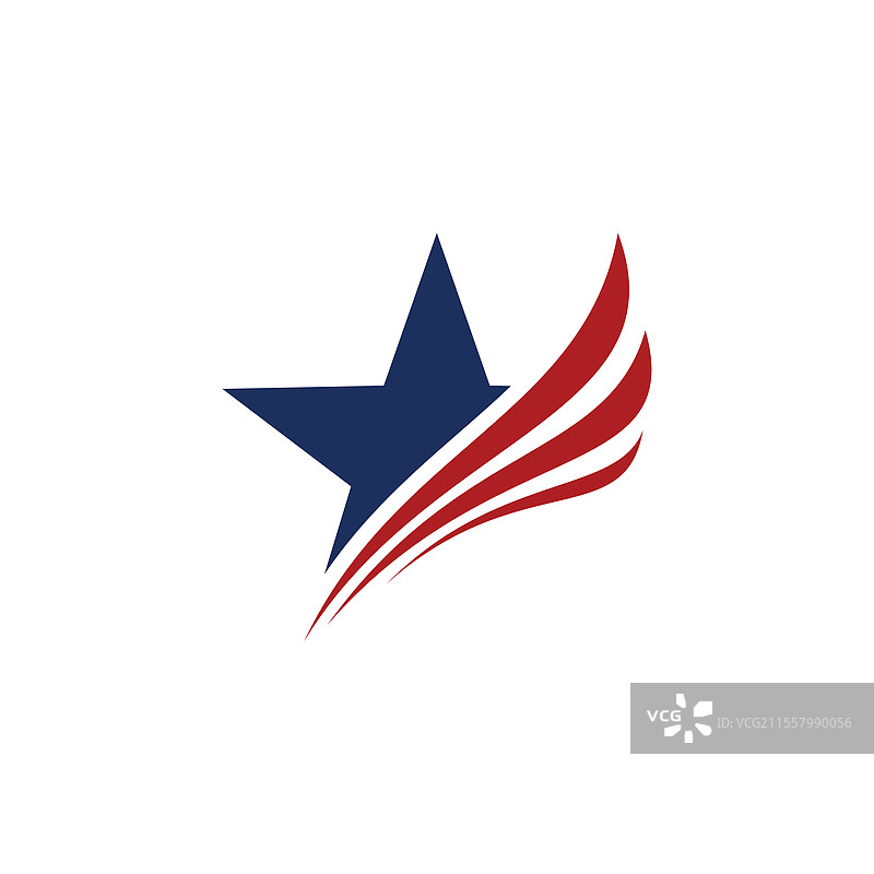 蓝色星星与三个红色星星图片素材