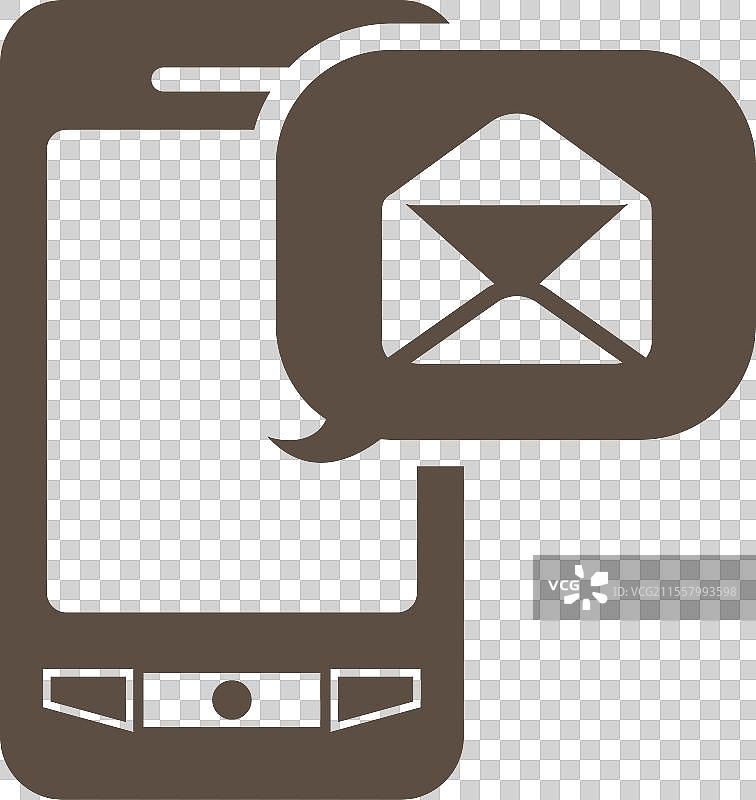 复古扁平设计图标与智能手机元素图片素材