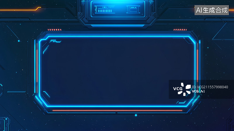 【AI数字艺术】未来科技界面背景2D卡通最大图片素材