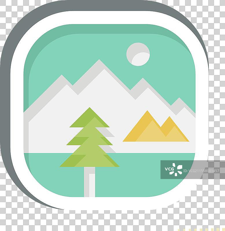 与照片和符号相关的自然贴纸图片素材