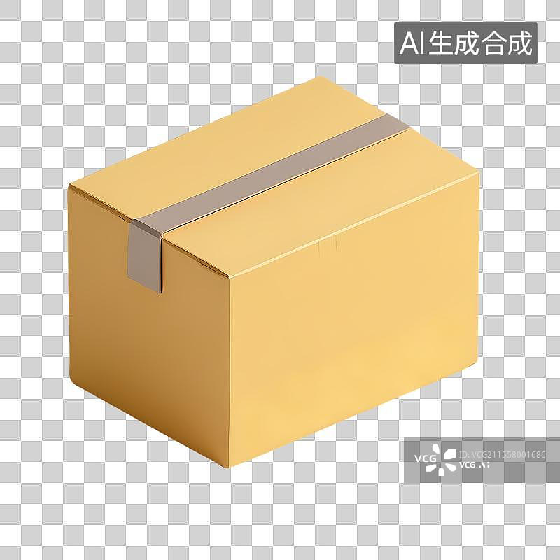 【AI数字艺术】3D纸箱包裹物流图标设计图片素材