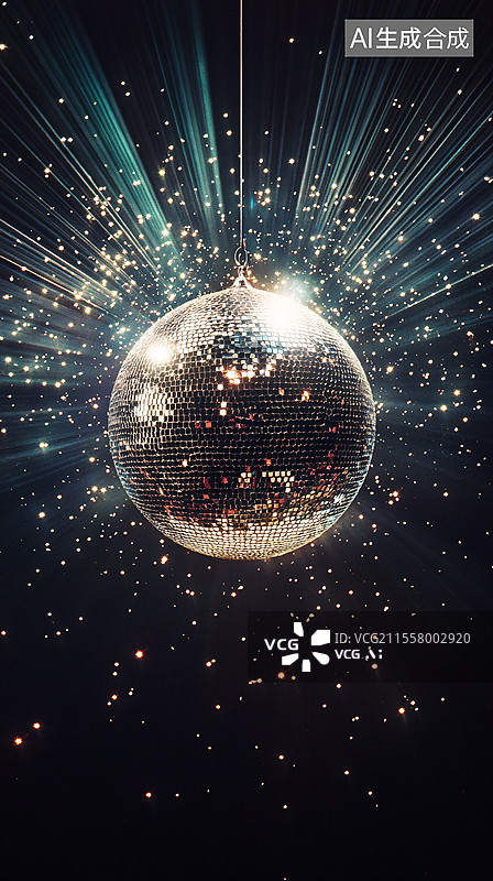 【AI数字艺术】星光球舞动空间图片素材