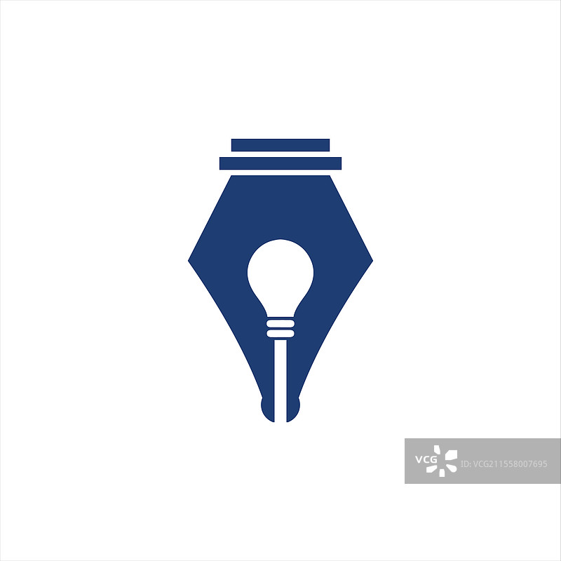 笔尖和灯泡图片素材