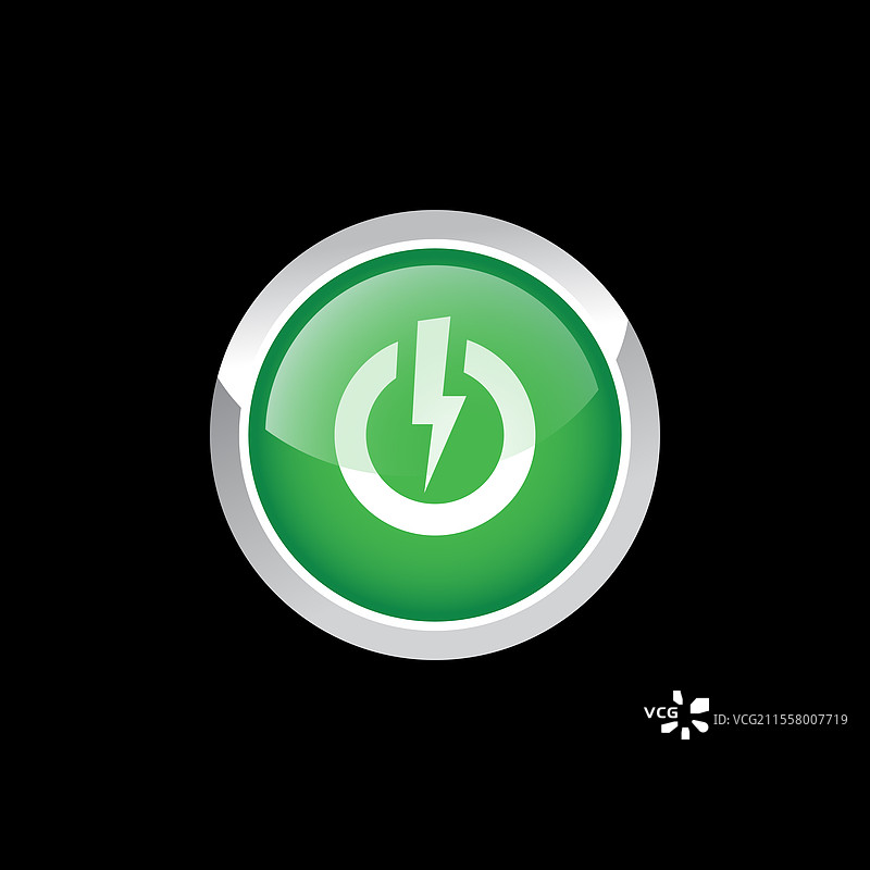 绿色电源按钮图片素材
