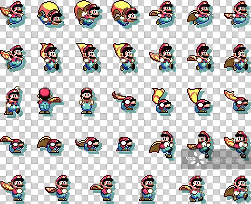 超级马里奥飞行动作艺术集图片素材