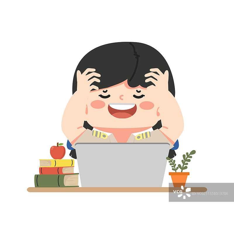 女教师感到压力很大图片素材