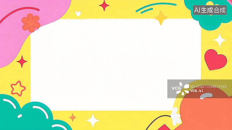 【AI数字艺术】2D卡通ppt背景环绕图片素材