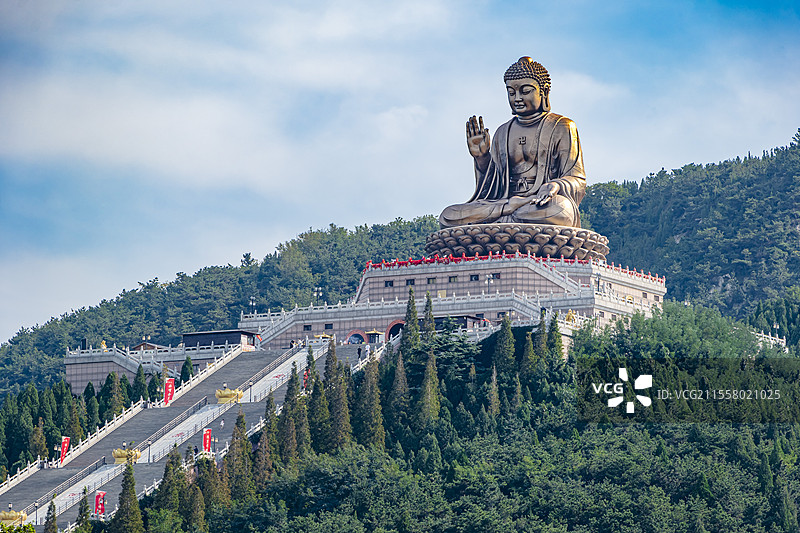 山东烟台龙口南山大佛旅游景区图片素材