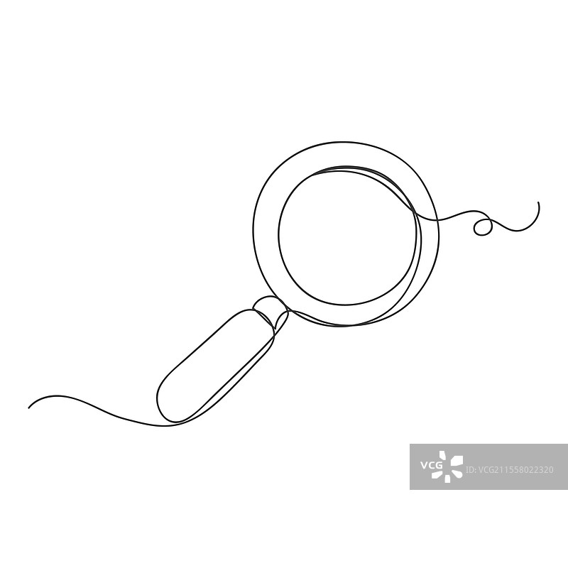 放大镜搜索符号孤立图形图片素材