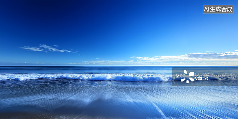 【AI数字艺术】宁静的海滩图片素材