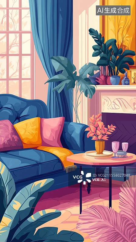 【AI数字艺术】购物节的温馨家居店家具店图片素材